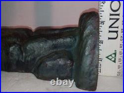 Antique Sitting Black CAT Cast Iron Doorstop Authentic Untouched Patina 9.5 6lb