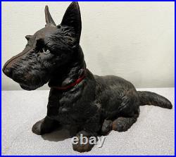 Antique Sitting Scotty Scottish Terrier Cast Iron Dog Doorstop 16 Hubley Antique Sitting Scotty Scottish Terrier Cast Iron Dog Doorstop 16 Hubley