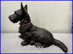 Antique Sitting Scotty Scottish Terrier Cast Iron Dog Doorstop 16 Hubley Antique Sitting Scotty Scottish Terrier Cast Iron Dog Doorstop 16 Hubley