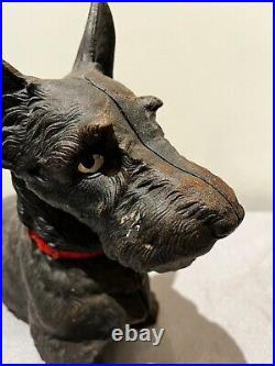 Antique Sitting Scotty Scottish Terrier Cast Iron Dog Doorstop 16 Hubley Antique Sitting Scotty Scottish Terrier Cast Iron Dog Doorstop 16 Hubley