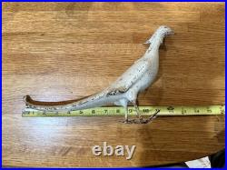 Antique Solid Cast Iron Bird Pheasant Statue Doorstop Garden Decor