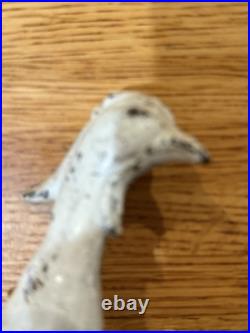 Antique Solid Cast Iron Bird Pheasant Statue Doorstop Garden Decor