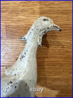 Antique Solid Cast Iron Bird Pheasant Statue Doorstop Garden Decor