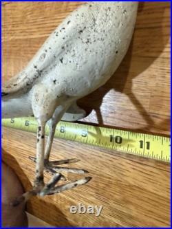 Antique Solid Cast Iron Bird Pheasant Statue Doorstop Garden Decor