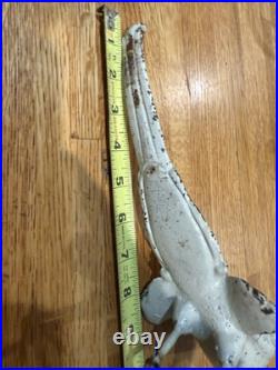 Antique Solid Cast Iron Bird Pheasant Statue Doorstop Garden Decor