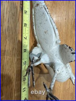 Antique Solid Cast Iron Bird Pheasant Statue Doorstop Garden Decor