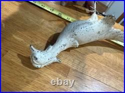 Antique Solid Cast Iron Bird Pheasant Statue Doorstop Garden Decor