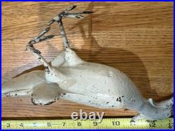 Antique Solid Cast Iron Bird Pheasant Statue Doorstop Garden Decor