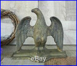 Antique Spread Winged EAGLE Cast Iron Doorstop Decorative Art Statue Americana