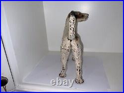 Antique Terrier Statue Doorstop Cast Iron Dog Art Hubley Style
