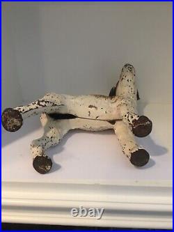 Antique Terrier Statue Doorstop Cast Iron Dog Art Hubley Style