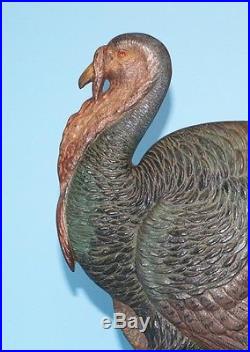 Antique Thanksgiving Turkey Bird Cast Iron B&H Doorstop Bradley and Hubbard