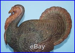 Antique Thanksgiving Turkey Bird Cast Iron B&H Doorstop Bradley and Hubbard