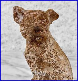 Antique Traditional Cast Iron Bulldog Mastiff Terrier Figural Doorstop