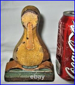 Antique USA #293 Hubley Toy Duck Child Room Size Duckling Cast Iron Art Doorstop