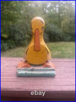 Antique USA #293 Hubley Toy Duck Child Room Size Duckling Cast Iron Doorstop