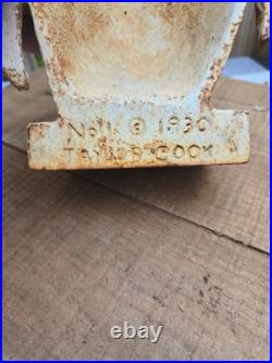 Antique USA Cast Iron Taylor Cook Ice Penguin Statue Doorstop Hubley 1930