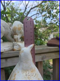 Antique USA Cast Iron Taylor Cook Ice Penguin Statue Doorstop Hubley 1930