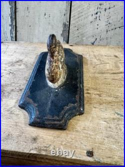 Antique Victorian Art Nouveau Cast Iron Swan Bird Audubon Paperweight Doorstop