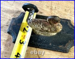 Antique Victorian Art Nouveau Cast Iron Swan Bird Audubon Paperweight Doorstop