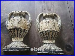 Antique Victorian Cast Iron Door Stop, Urn Pedestal Neoclassical Bookends Heavy Antique Victorian Cast Iron Door Stop, Urn Pedestal Neoclassical Bookends Heavy
