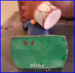 Antique Victorian Cast Iron Figural Painted Civil War Soldier Drummer Door Stop Antique Victorian Cast Iron Figural Painted Civil War Soldier Drummer Door Stop