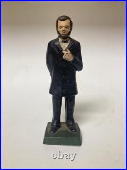 Antique Victorian Cast Iron Honest Abe Abraham Lincoln Figural Painted Door Stop Antique Victorian Cast Iron Honest Abe Abraham Lincoln Figural Painted Door Stop
