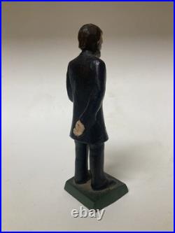 Antique Victorian Cast Iron Honest Abe Abraham Lincoln Figural Painted Door Stop Antique Victorian Cast Iron Honest Abe Abraham Lincoln Figural Painted Door Stop