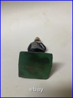 Antique Victorian Cast Iron Honest Abe Abraham Lincoln Figural Painted Door Stop Antique Victorian Cast Iron Honest Abe Abraham Lincoln Figural Painted Door Stop