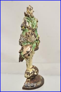 Antique Victorian Hubley Tall Cast Iron Figural Floral Painted Bouquet Door Stop Antique Victorian Hubley Tall Cast Iron Figural Floral Painted Bouquet Door Stop