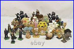 Antique Victorian Hubley Tall Cast Iron Figural Floral Painted Bouquet Door Stop Antique Victorian Hubley Tall Cast Iron Figural Floral Painted Bouquet Door Stop