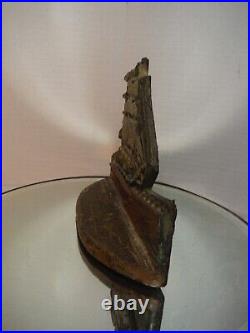 Antique/ Vintage 1932 P. F. Gay Cast Iron Door Stop Original Paint Ship Mass