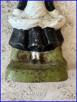 Antique Vintage 9 Pound 1925 French Maid Lady Doorstop
