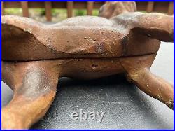 Antique Vintage Cast Iron Hubley Boston Terrier Boxer Door Stop Brown