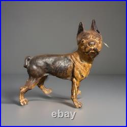 Antique Vintage Doorstop Cast Iron Boston Terrier Bull Dog 10
