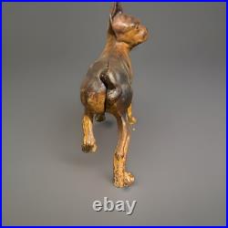 Antique Vintage Doorstop Cast Iron Boston Terrier Bull Dog 10