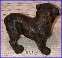 Antique Vintage HUBLEY #460 English Bulldog Cast Iron Dog Doorstop 4.75