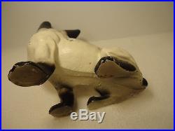 Antique / Vintage Hubley Cast Iron French Bull Dog Bank / Door Stop Cool Dog