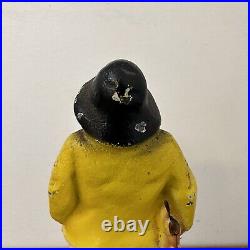 Antique Vintage Old Salt Fisherman Cast Iron Bookend Doorstop Figure 6.5in Antique Vintage Old Salt Fisherman Cast Iron Bookend Doorstop Figure 6.5in