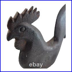 Antique/Vintage Rooster Farm Windmill Weight Hummer E 184 Cast Iron Door Stop