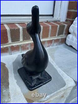 Antique Virginia Metal Crafters Standing Duck Cast Iron Door Stop 12 Tall