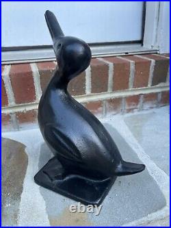 Antique Virginia Metal Crafters Standing Duck Cast Iron Door Stop 12 Tall