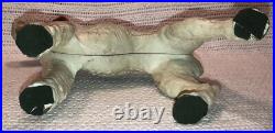 Antique Vtg HUBLEY #381 LARGE Wire Hair Fox Terrier Cast Iron Dog Doorstop 10