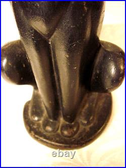 Antique Vtg HUBLEY Cast Iron Doorstop Black Cat #462 Full Figured