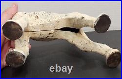 Antique Vtg HUBLEY LARGE Wire Hair Fox Terrier Cast Iron Dog Doorstop 8.5