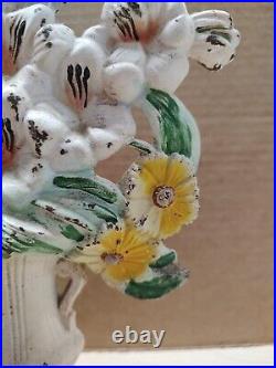 Antique Vtg Hubley Cast Iron Gladiolus Floral Bouquet #489 Door Stop