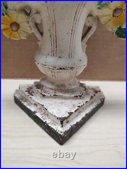 Antique Vtg Hubley Cast Iron Gladiolus Floral Bouquet #489 Door Stop