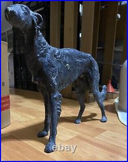 Antique Whippet Borzoi Greyhound Wolf Hound CAST IRON DOORSTOP statue Number 211