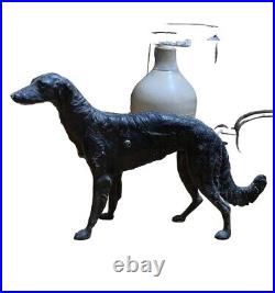 Antique Whippet Borzoi Greyhound Wolf Hound CAST IRON DOORSTOP statue Number 211