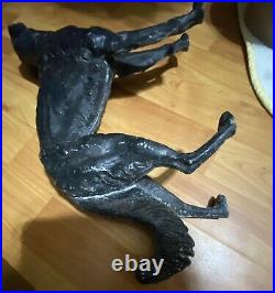 Antique Whippet Borzoi Greyhound Wolf Hound CAST IRON DOORSTOP statue Number 211